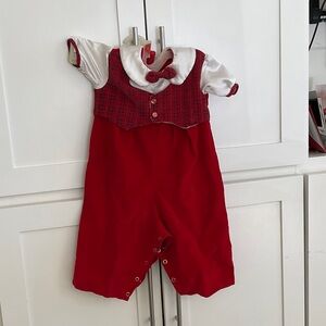 Simplicity Red and White Kids One Piece Bodysuit